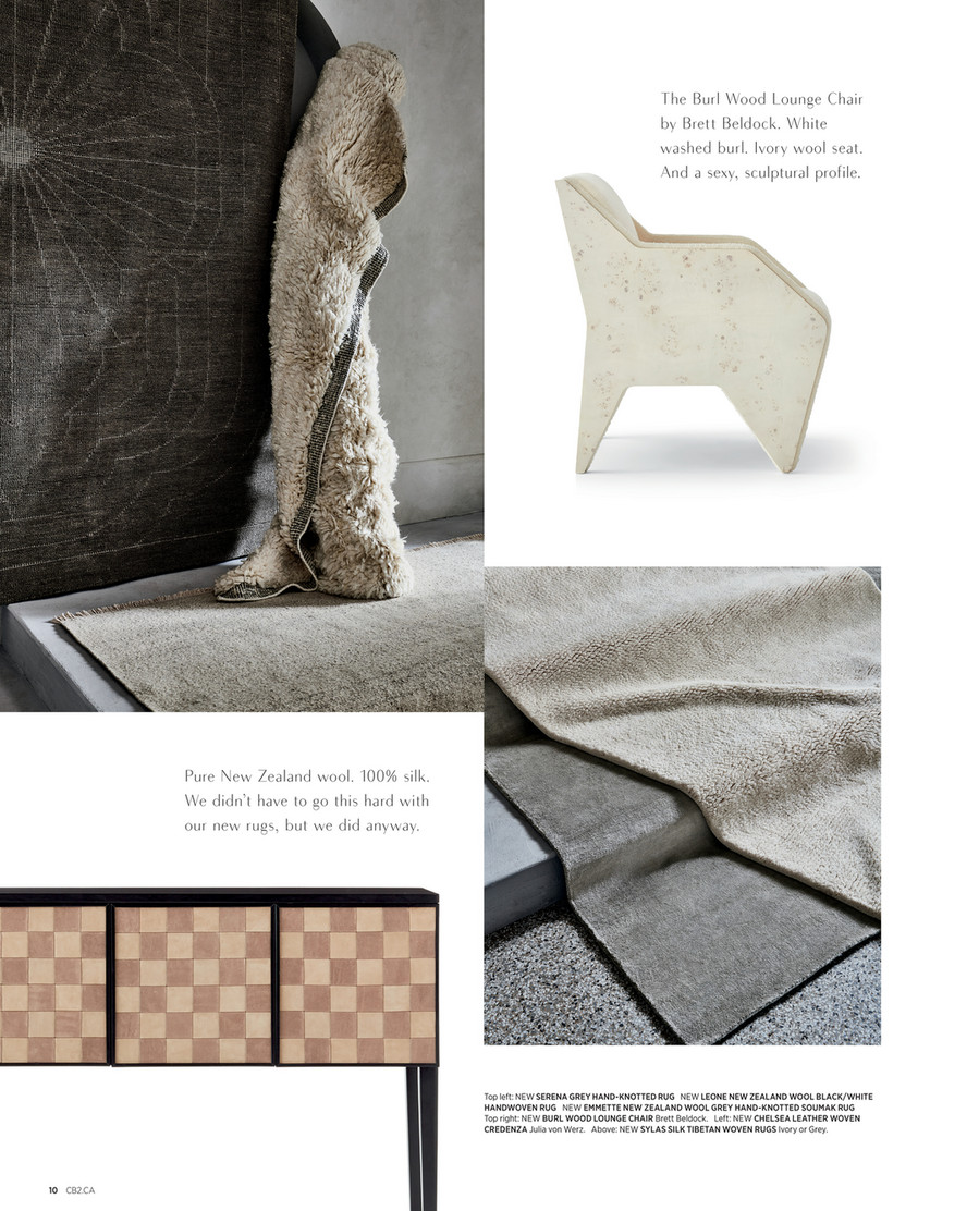 CB2 Canada - July Catalog 2021 - Serena Grey Hand-Knotted Area Rug 5'x8