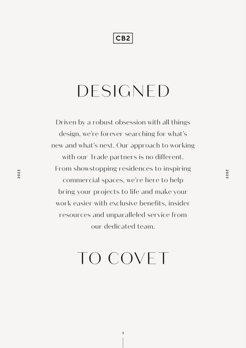 CB2 Canada CB2 Design Trade Spring 2023 Lookbook Page 3